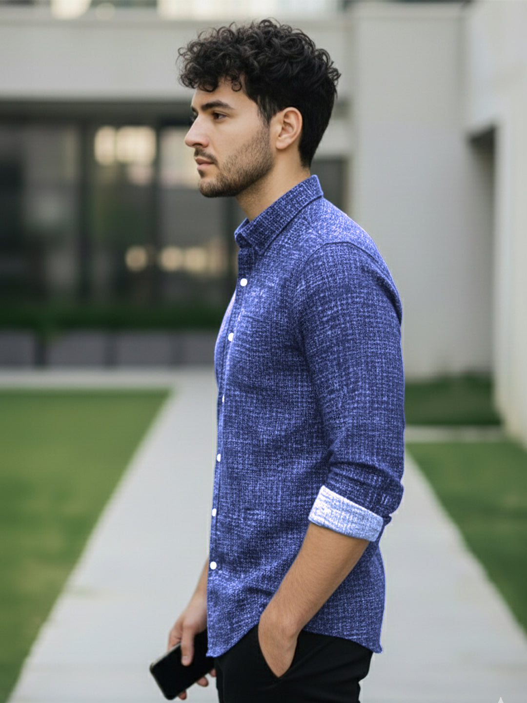 VORA LABEL Men Cotton Printed Regular Fit Casual Shirt - Red
