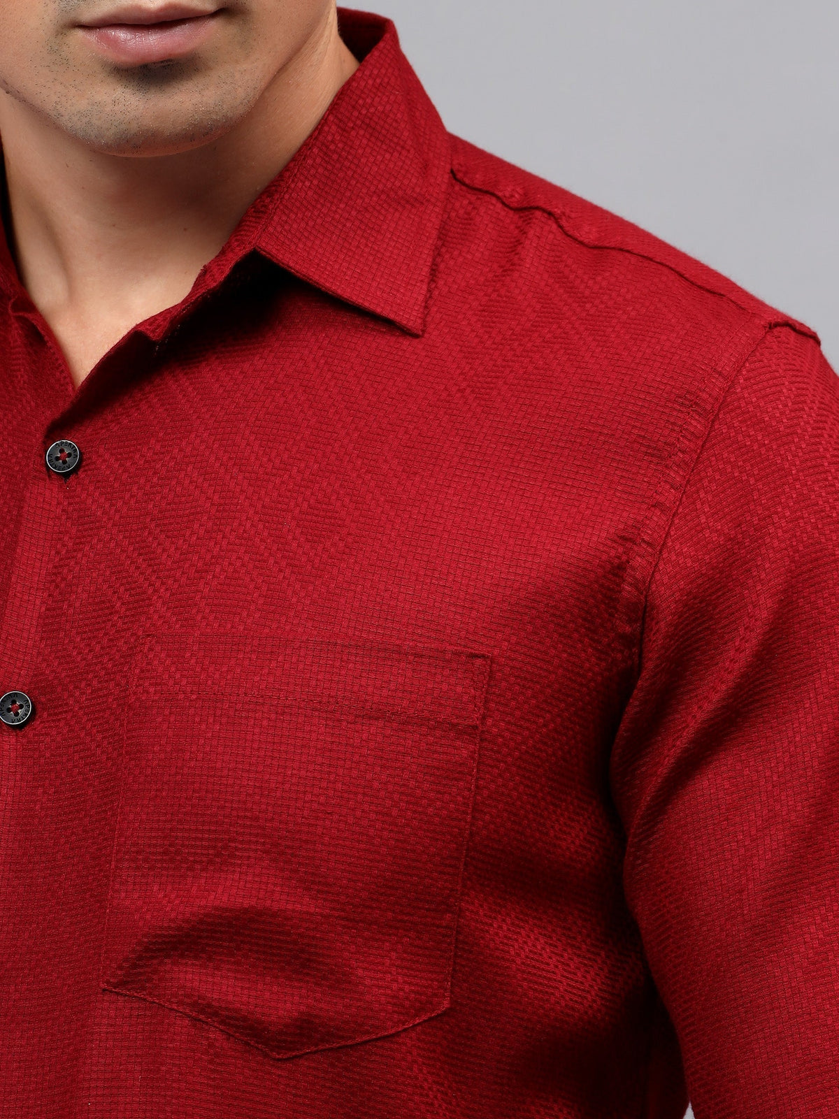 VORA LABEL Men Cotton Solid Regular Fit Casual Shirt - Black