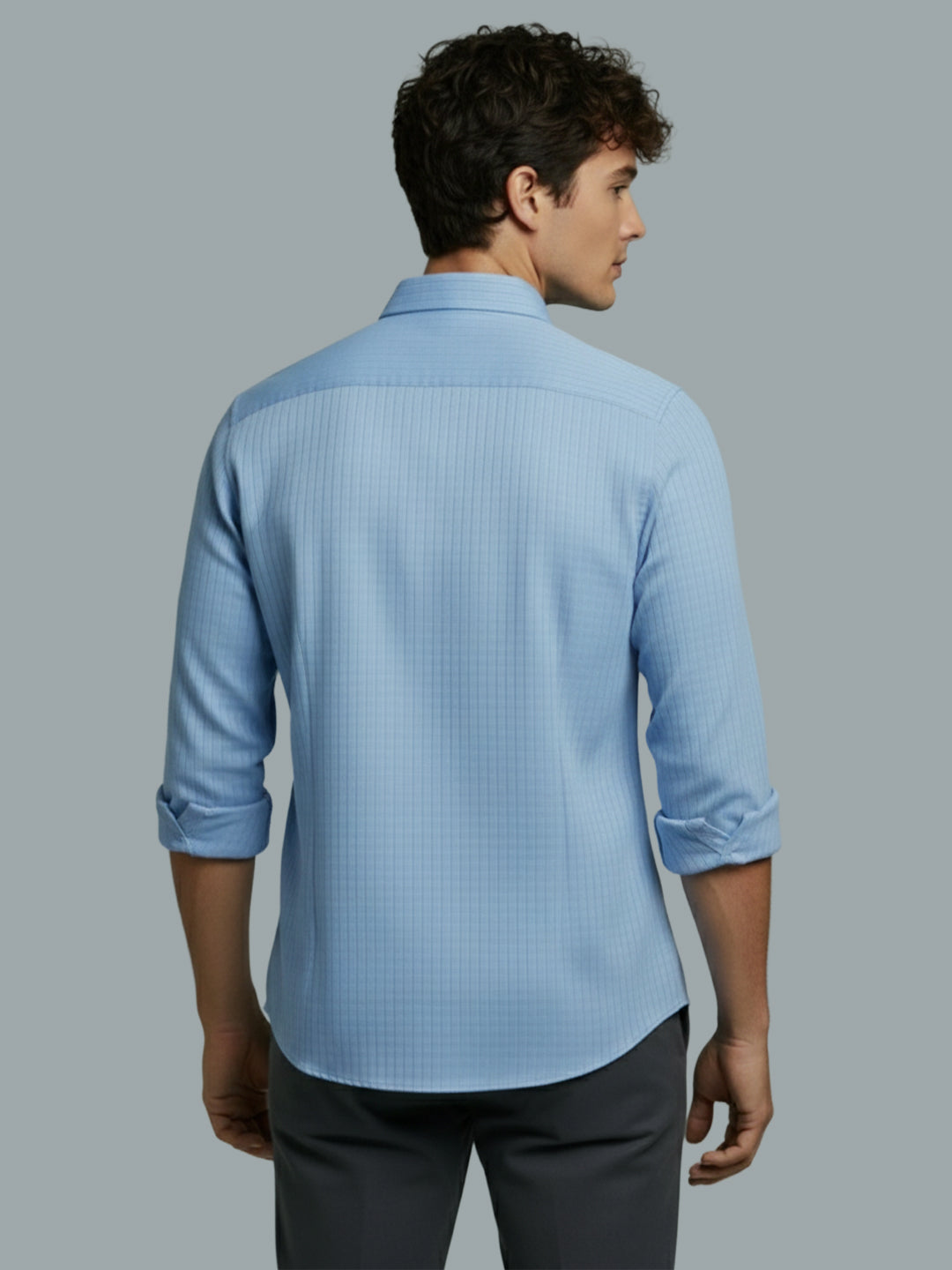 VORA LABEL Men Cotton Solid Regular Fit Spread Collar Casual Shirt - Black