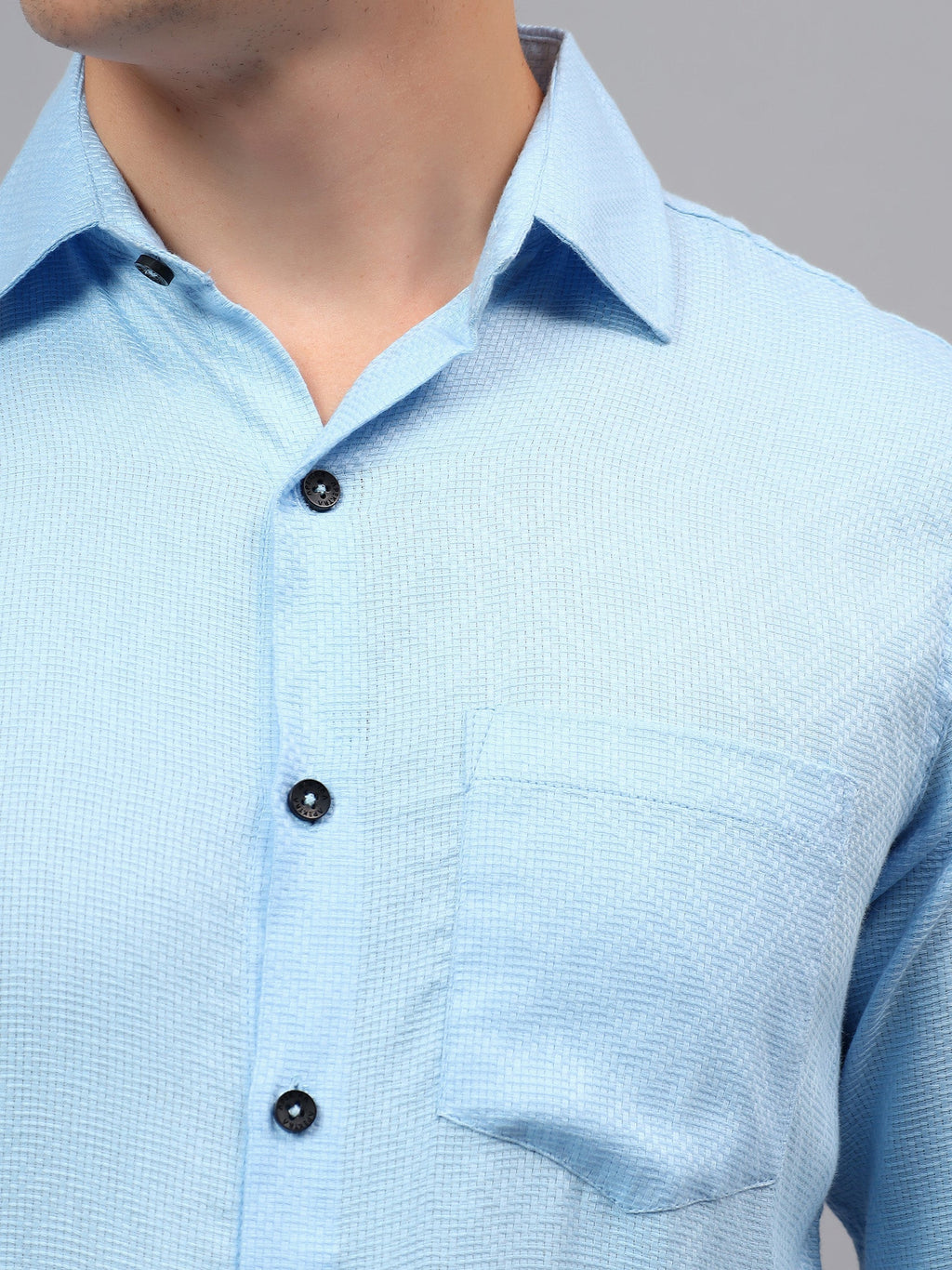 VORA LABEL Men Cotton Solid Regular Fit Casual Shirt - Black