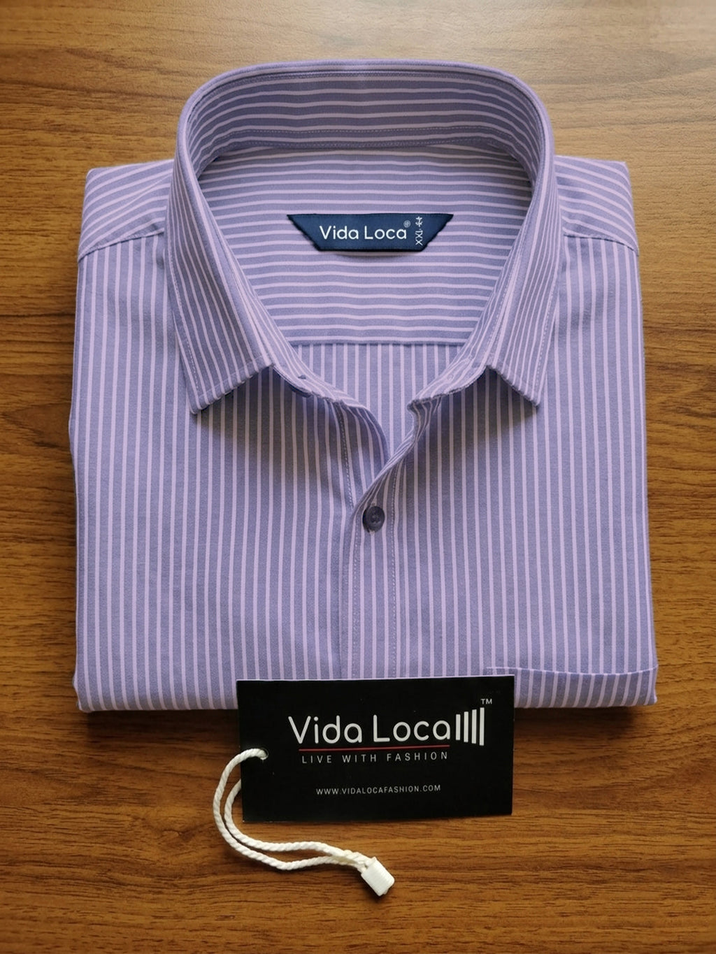 VORA LABEL Men Cotton Striped Regular Fit Casual Shirt - Sky Blue