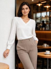 VORA LABEL Women Denim Solid Regular Fit Top - Yellow