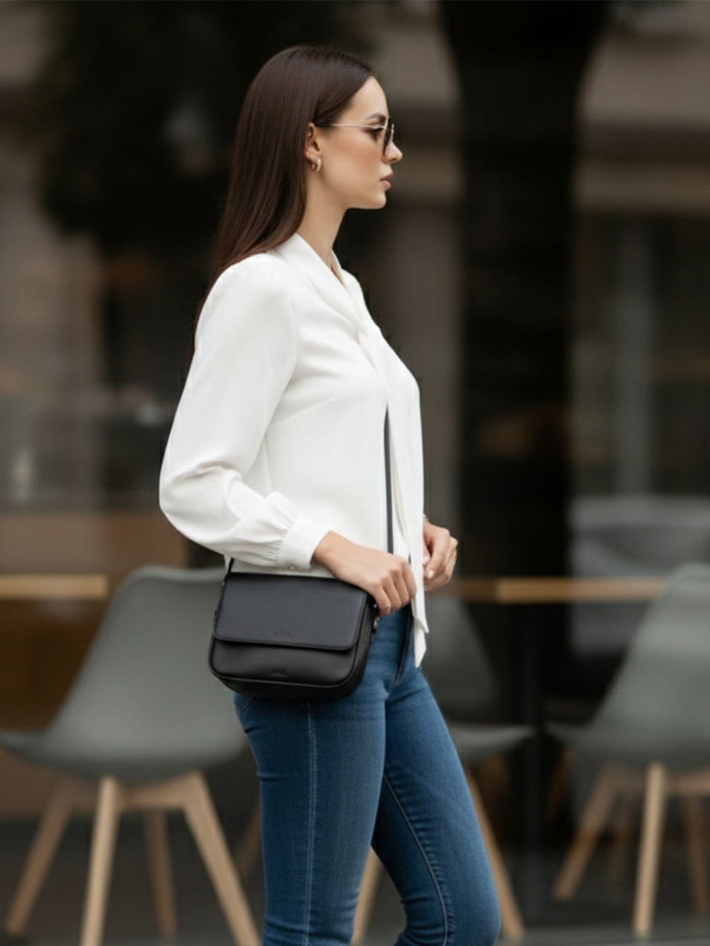 VORA LABEL Women Denim Solid Regular Fit Top - White