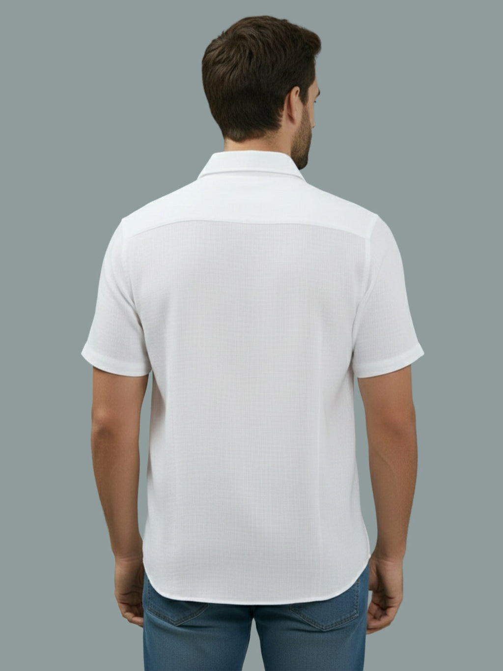 VORA LABEL Men Cotton Regular Fit Spread Collar Casual Shirt - Yellow