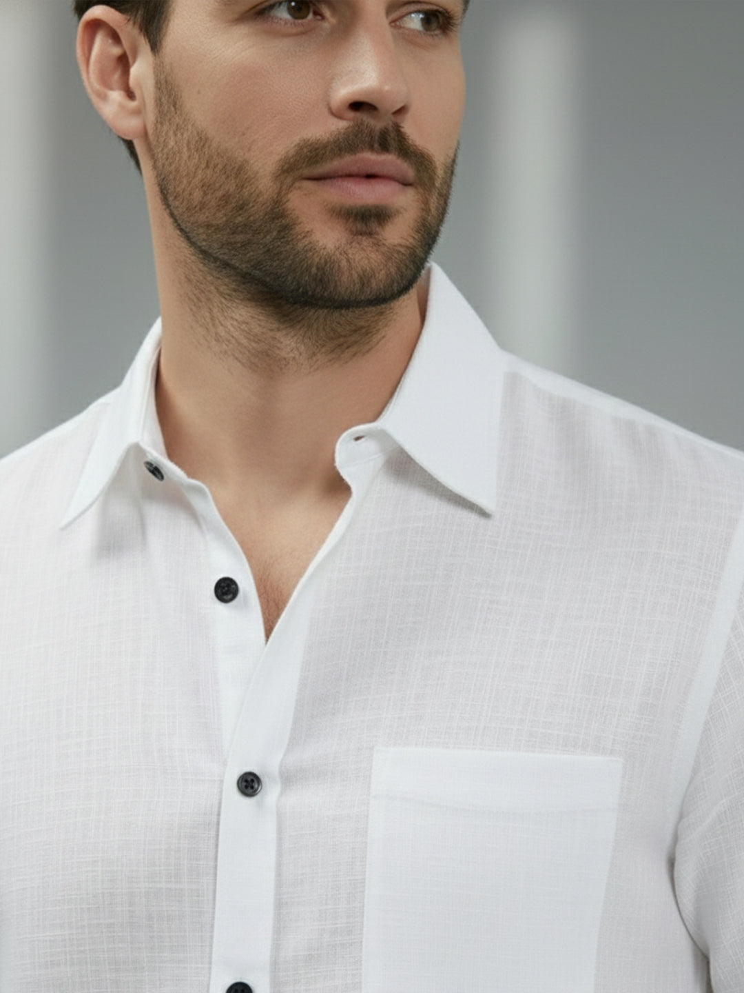 VORA LABEL Men Cotton Regular Fit Spread Collar Casual Shirt - Yellow