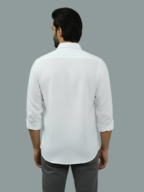 VORA LABEL Men Cotton Regular Fit Spread Collar Casual Shirt - Green