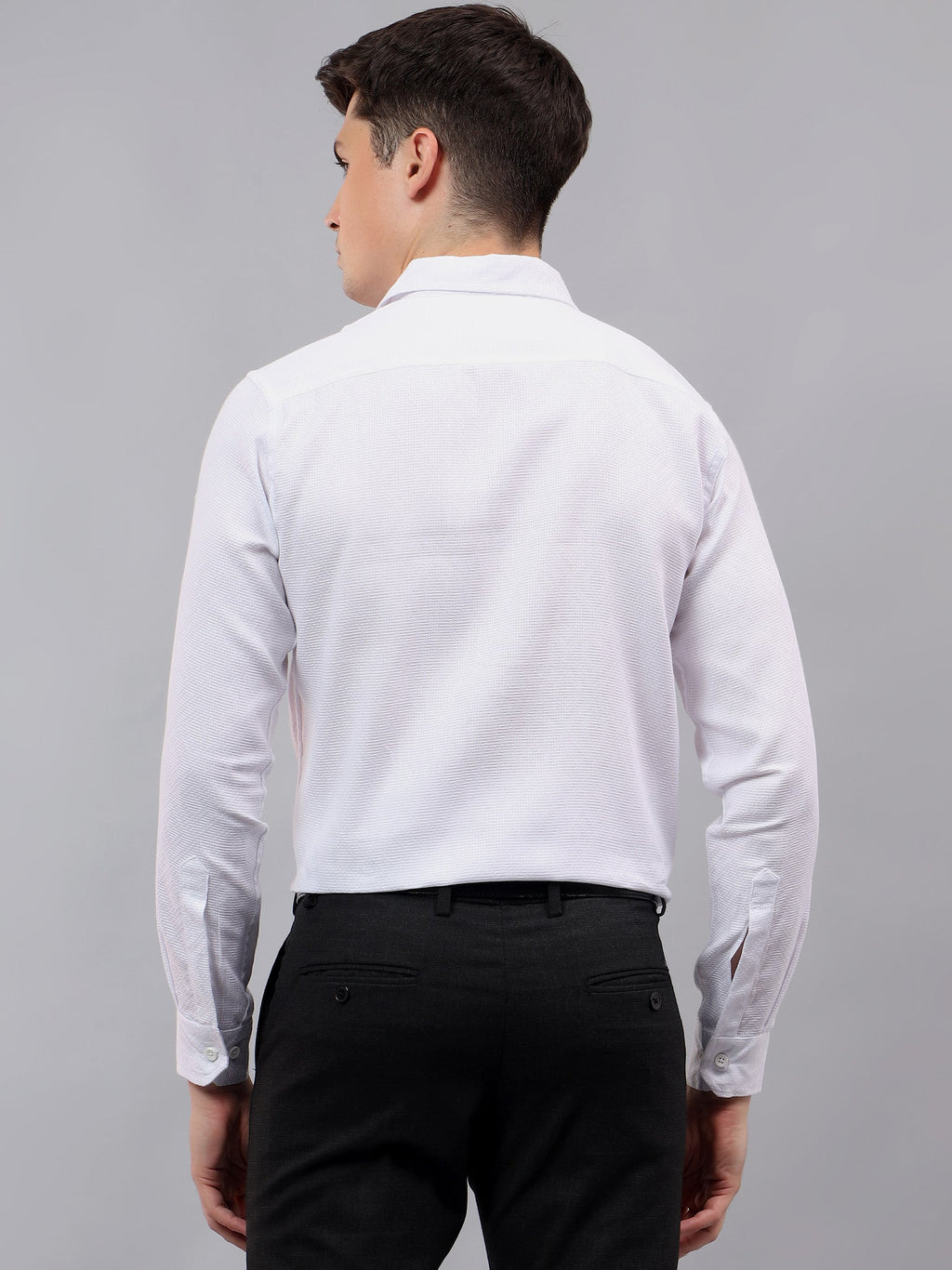 VORA LABEL Men Cotton Solid Regular Fit Casual Shirt - Black