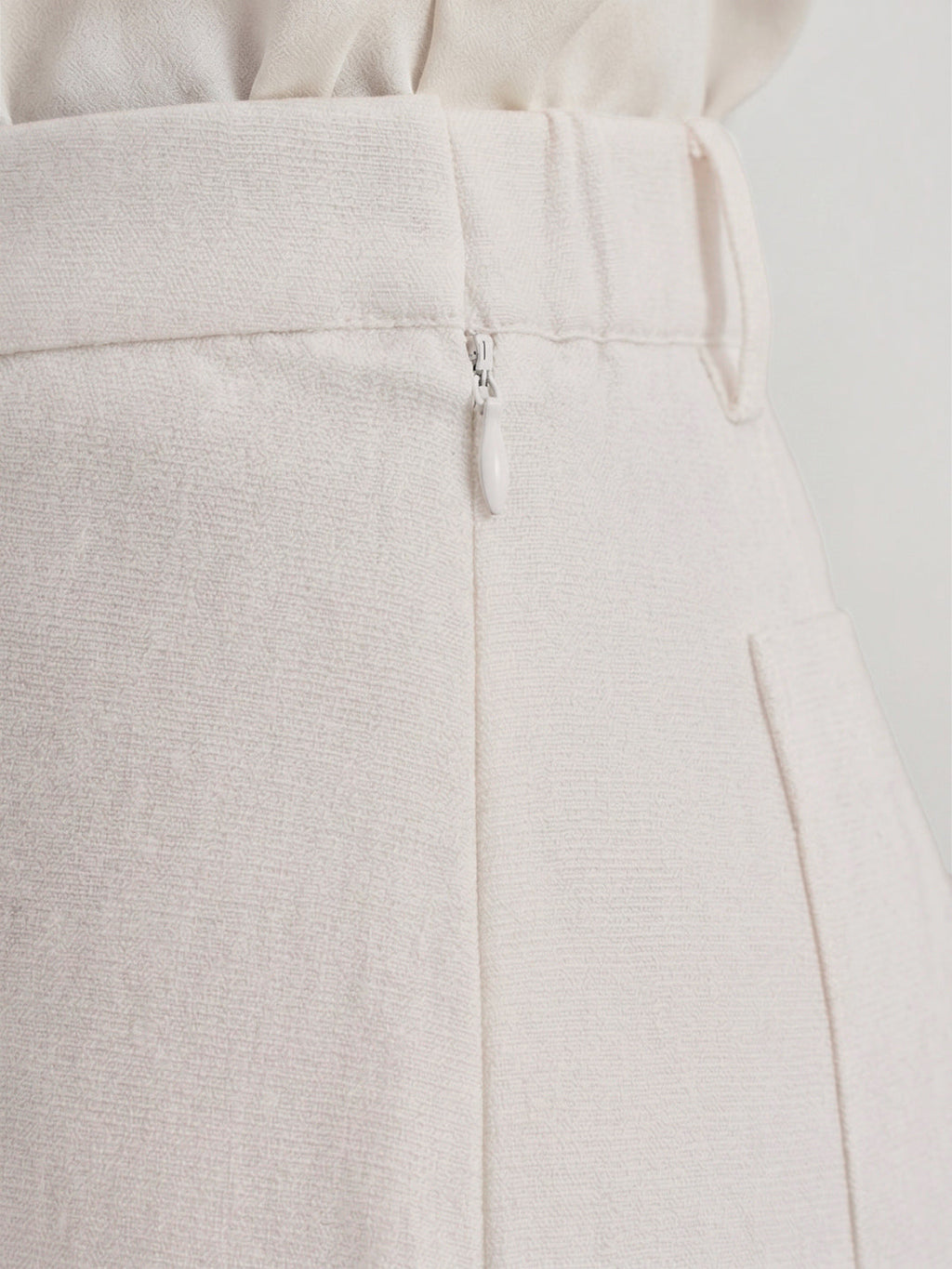 VORA LABEL Women Linen Solid Full Length Wide-Leg Trousers - Cream