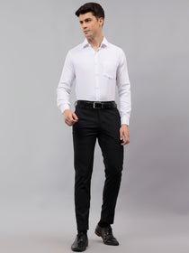 VORA LABEL Men Cotton Solid Regular Fit Casual Shirt - Black