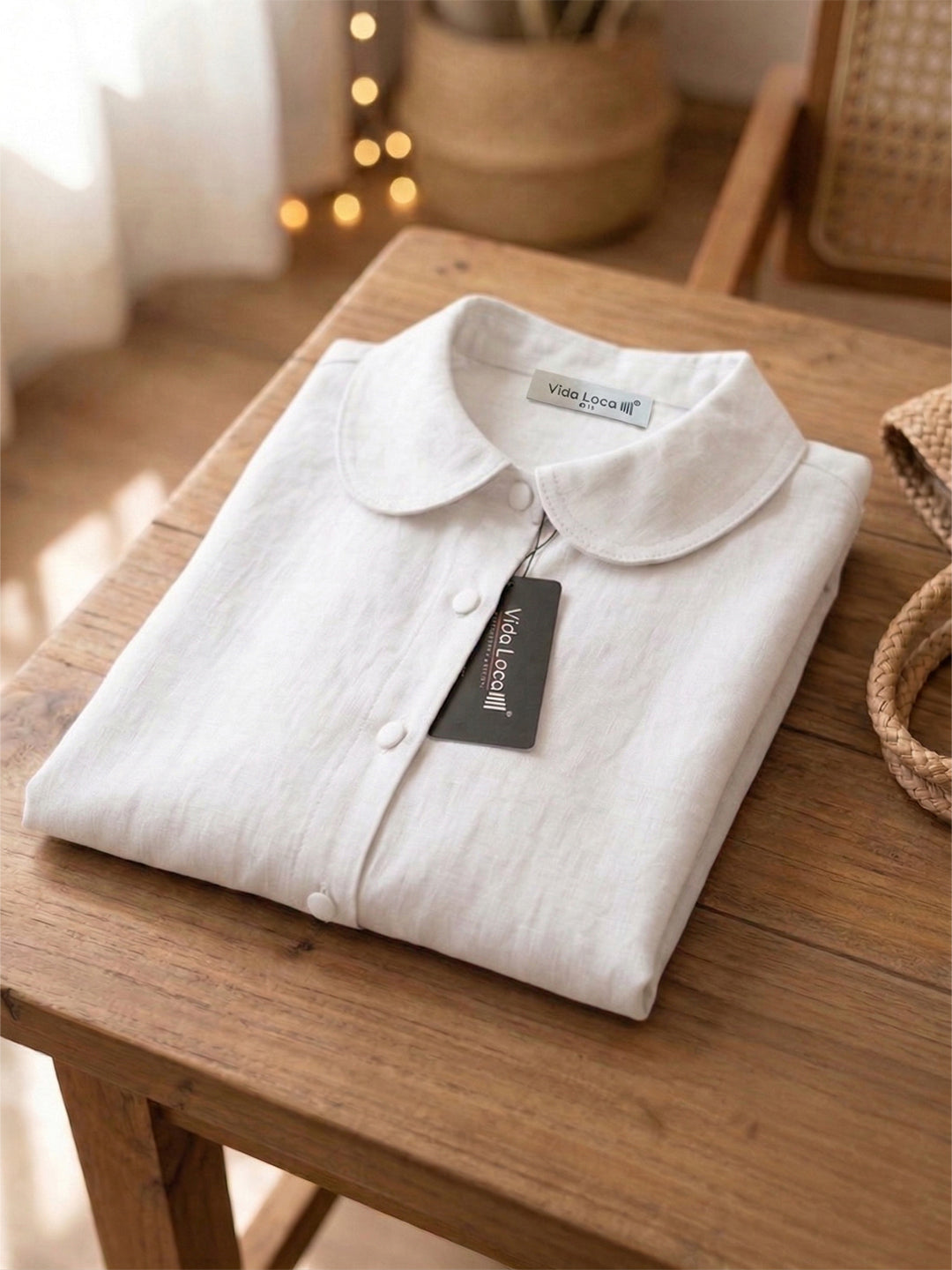 VORA LABEL Women Cotton Solid Regular Fit Shirt - White