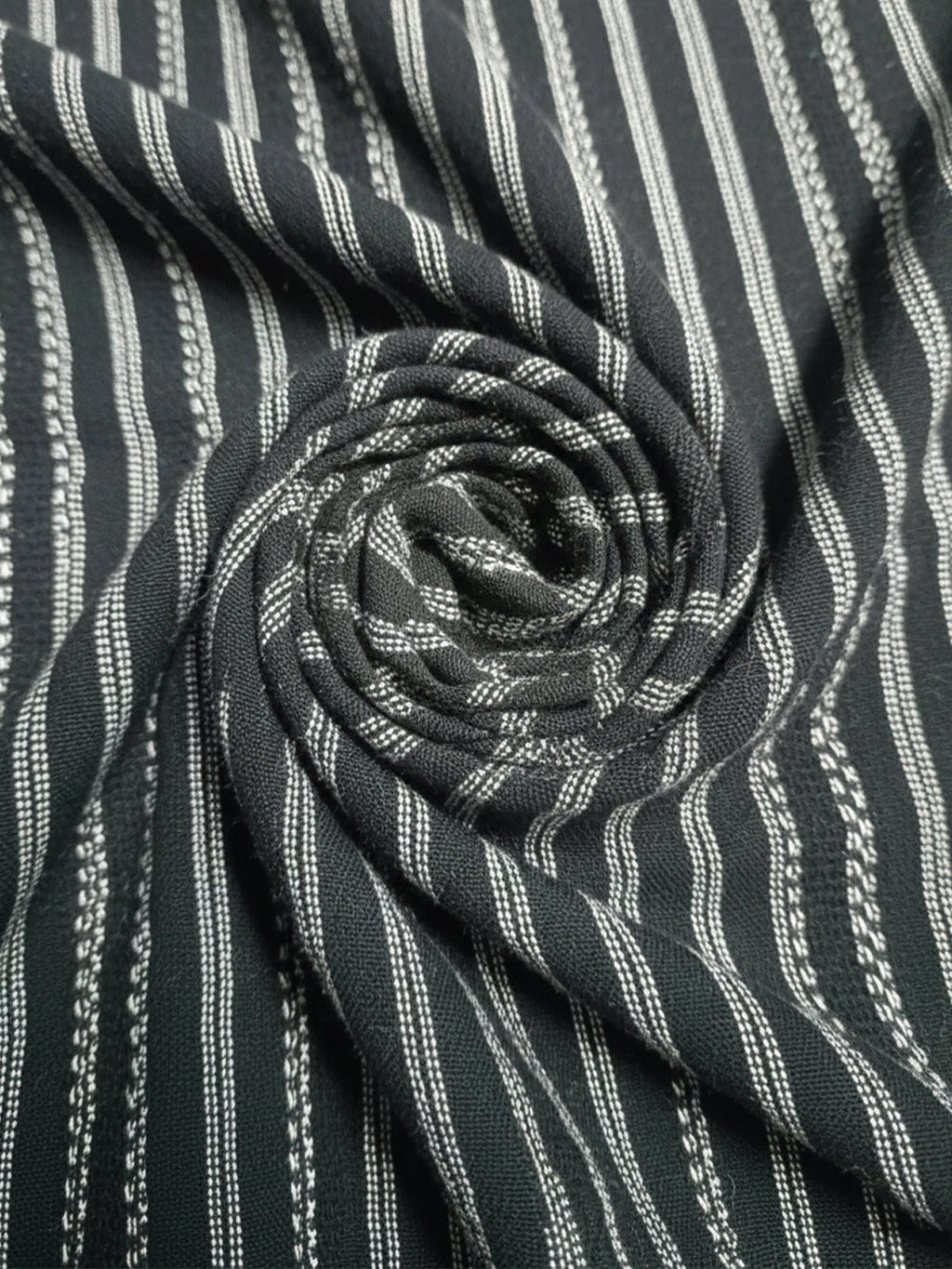 VORA LABEL Women Viscose Rayon Striped Regular Fit Shirt - Black