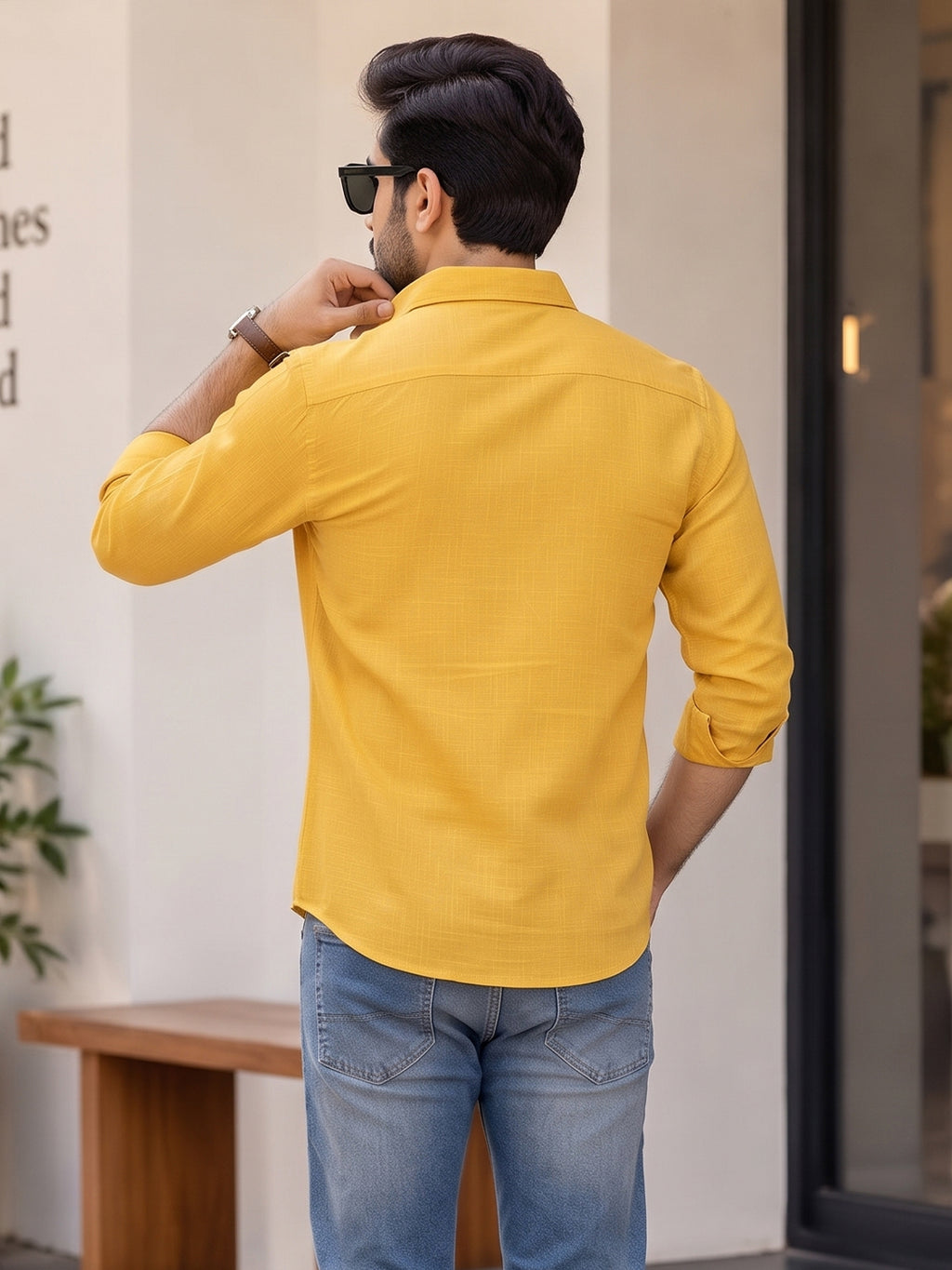 VORA LABEL Men’s Solid Cotton Blend Shirt | Full Sleeve Casual & Formal Shirt